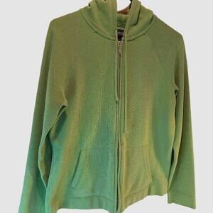 Sonoma LifeStyle Women's Hoodie Green Long Sleeve Drawstring Full Zip M New